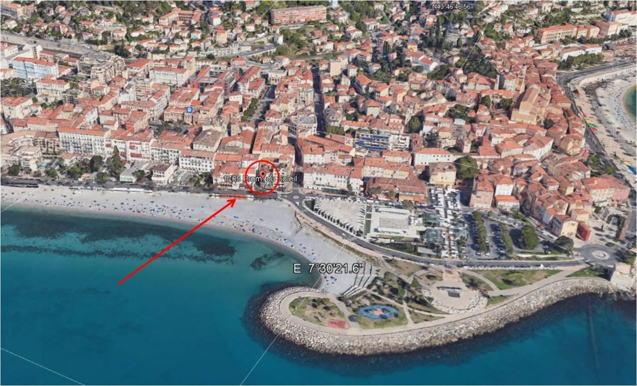 Villa Azzurra Menton Apt Luxe, Front Mer, 4Th Floor Of 5, Wifi, Tvsat, Climate Exterior foto
