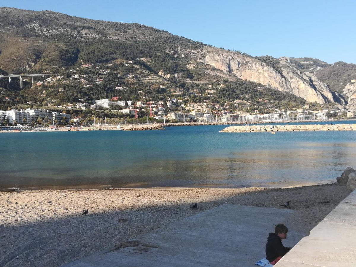 Villa Azzurra Menton Apt Luxe, Front Mer, 4Th Floor Of 5, Wifi, Tvsat, Climate Exterior foto
